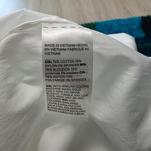 Chicos Women’s Size 2 Large 12/14 White Lace Up Lightweight Tunic - Picture 6 of 9